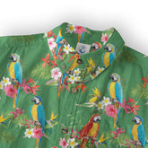 Parrot Hawaiian Button Up Shirt, Aloha Pattern Summer Beach Shirt - The Palmix